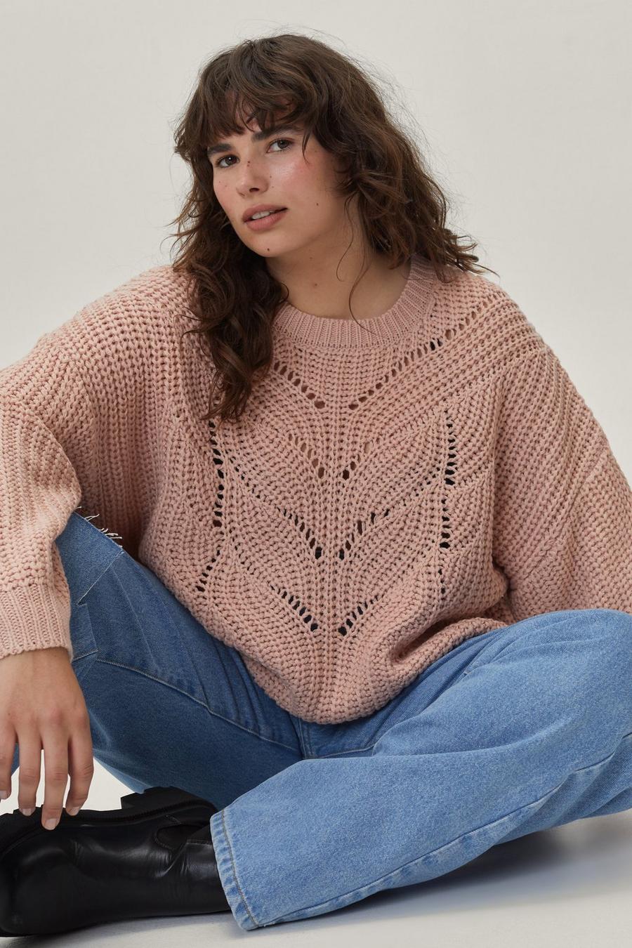 Plus Size Balloon Sleeve Relaxed Sweater